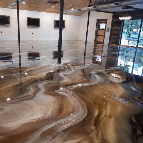Stone epoxy floor